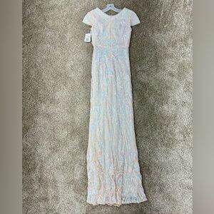 Shimmering Sequin Gown in Pastel Hues